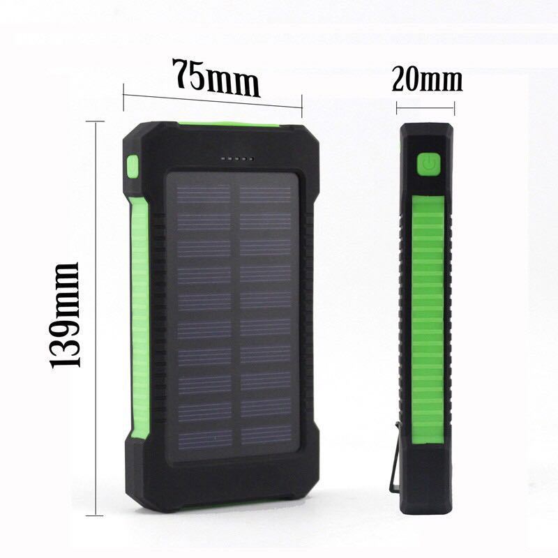 Ultra-Thin Outdoor Waterproof Solar Power Bank with built-in LED light