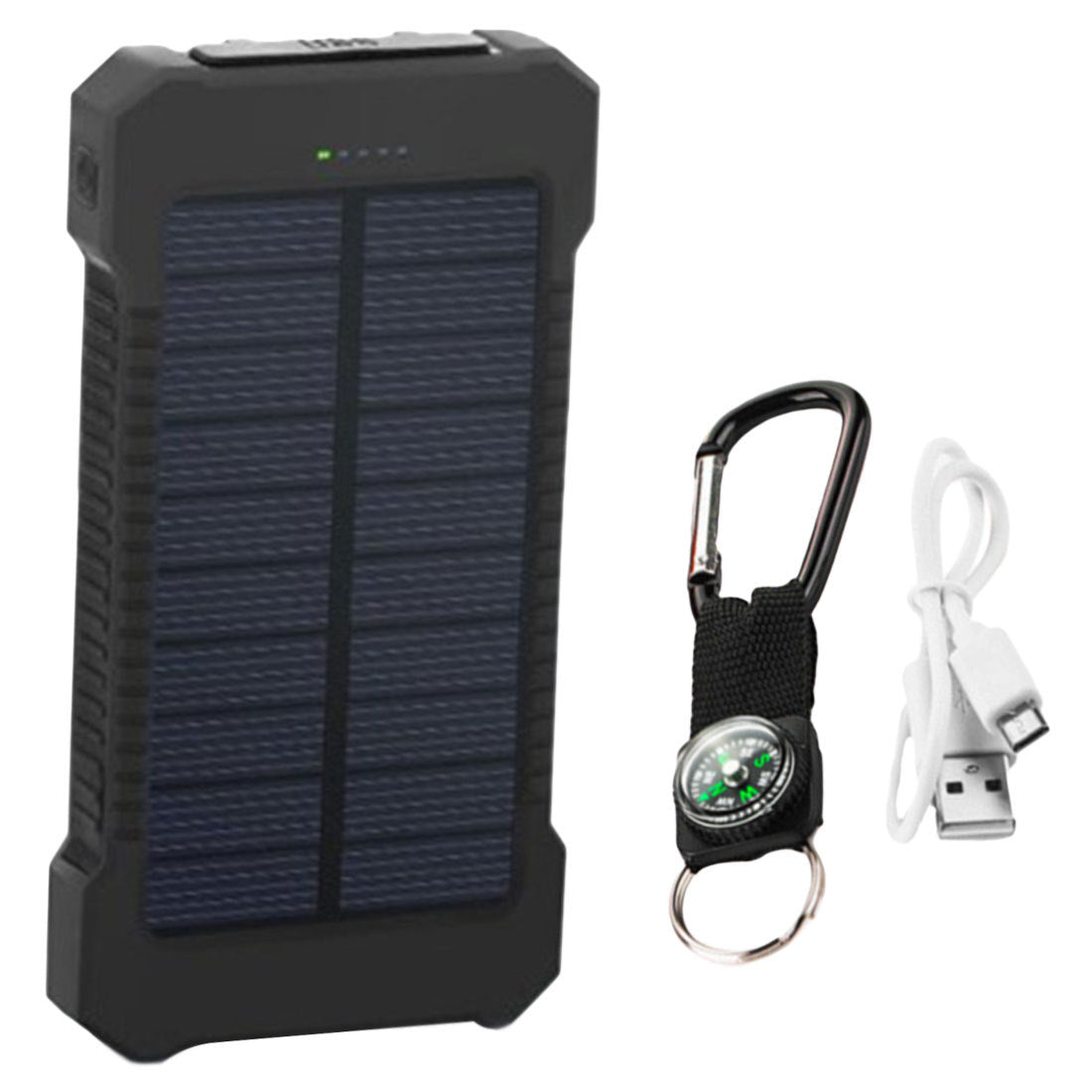 Ultra-Thin Outdoor Waterproof Solar Power Bank with built-in LED light