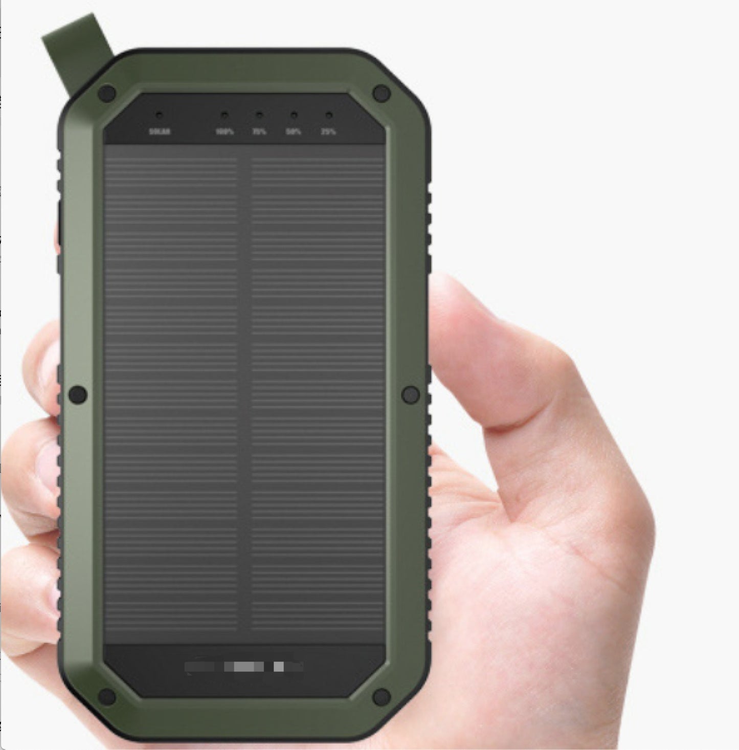 Wirelsess solar powerbank phone accessories torch with  three USB output